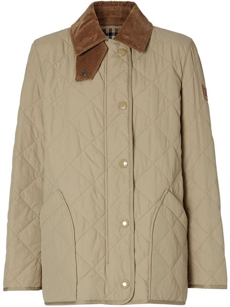 burberry diamond quilted barn jacket.